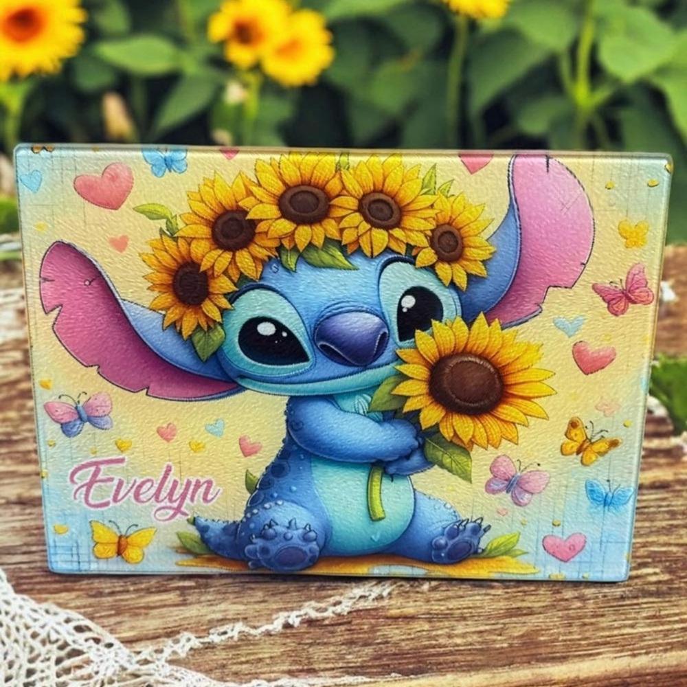 Stitch 11x8 Glass Cutting Board